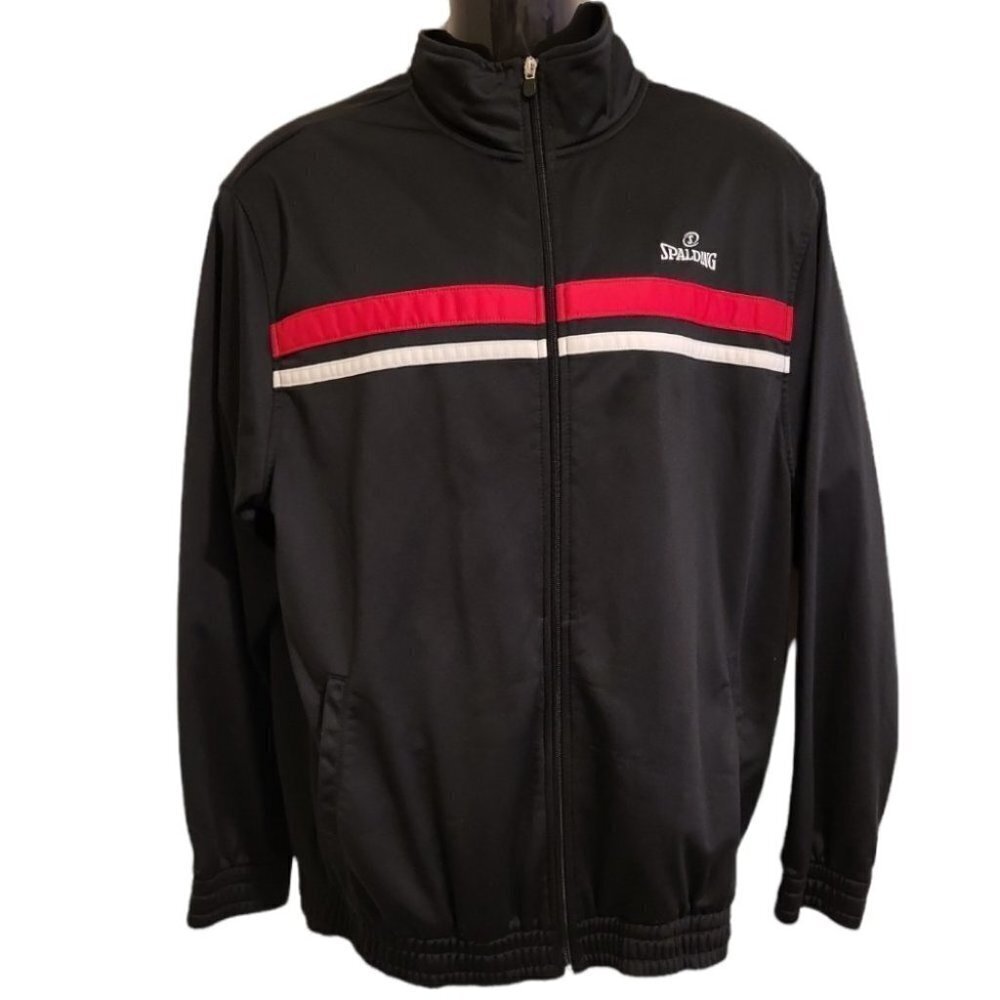 Spalding Men's Zip Up Basketball Training Track Jacket (size L)